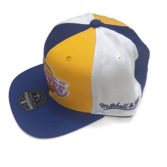Mitchell & Ness Size 7 3/8 Los Angeles Lakers Fitted Hat Cap Reload 2.0 Pinwheel - Picture 5 of 7
